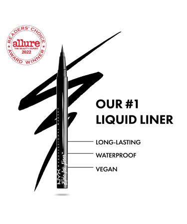 NYX White Mechanical Eyeliner Pencil + Black Epic Ink Liquid Eyeliner Set - Vegan Formula, Waterproof - Makeup Essential - Buy Online on GoSupps.com