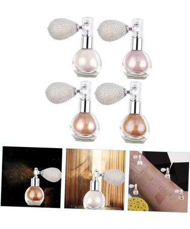 KALLORY 4pcs Body Powder Spray Glitter Highlighter Eyeshadow Pressed Powder Spray Face High Gloss Spray Body Shimmer Spray Highlighter Powder Spray Glitter Highlight Powder Spray Miss Hair 7.5X6.9CM As Shown - Buy Online on GoSupps.com