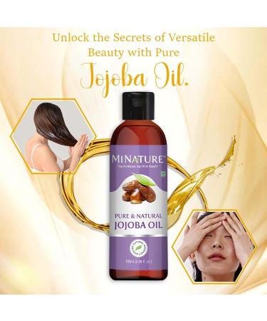 mi nature Jojoba Oil | Multi-purpose Ideal for hair & Skin | Light & Non-Sticky Oil | Cold Pressed | Pure & Natural | 100ml (3.38 fl oz) - Buy Online on GoSupps.com