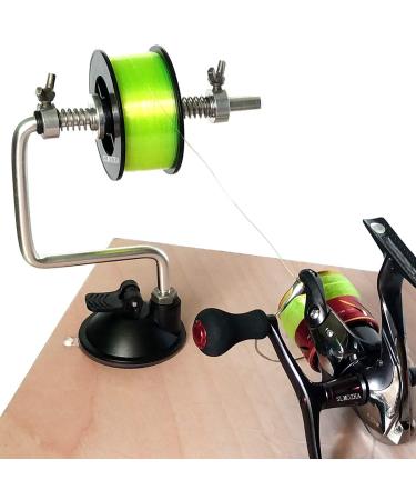 SLMOZKA Fishing Line Spooler Silver Reel Winder Spool Tackle Winder spooling Station Winding System Ultimate Line A-With Suction Cup