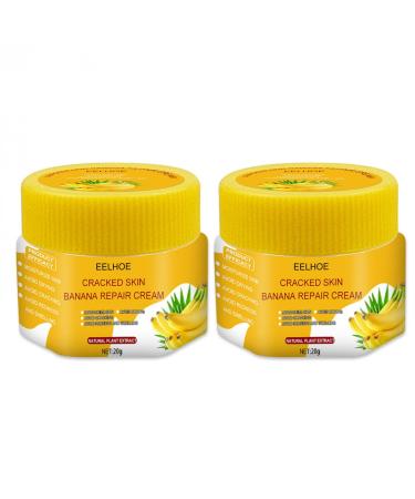 2PC corneal remover for women & men |Cream for cornea removal-banana repair cream for cracked skin peeling cream frost protection cracking cream 1.00 g (1 Pack) yellow
