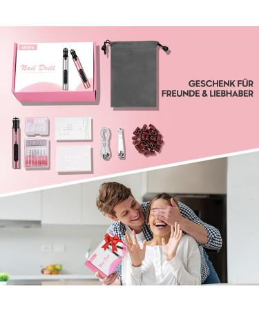 Electric Nail File & Cutter | 12 in 1 USB Manicure Pedicure Set for Gel Nails | Professional Pink Nail Care for Travel & Studio - Buy Online on GoSupps.com