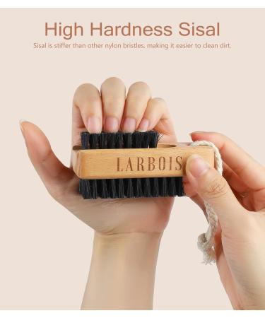 Buy LArbois Double-Sided Wooden Nail Brush - Eco-Friendly Hand & Nail Cleaning Scrub (2 Pack) with Hanging Rope - Perfect for Fingernails - Buy Online on GoSupps.com