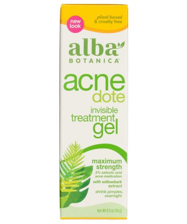 Alba Botanica Acnedote Maximum Strength Invisible Treatment Gel 0.5 oz.