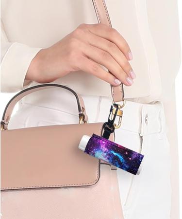 SCRAWLGOD Galaxy Print Lip Balm Holder Keychain Washable Lip Balm Sleeve keychain Chapstick Holder for Ourdoor Activities Wear-Resistant and Comfortable Set of 5 Galaxy Print 5 - Buy Online on GoSupps.com