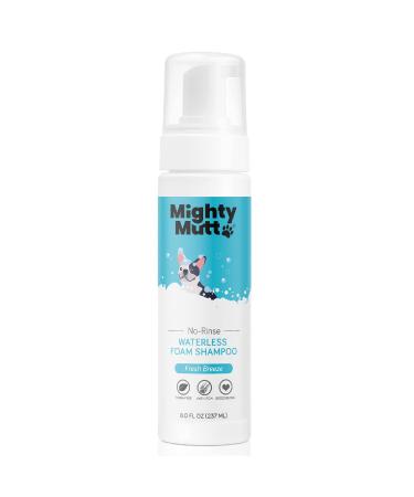 Mighty Mutt Hypoallergenic Waterless Shampoo for Dogs | Dry Shampoo for Dogs | Waterless Foam No Rinse | Anti-Itch, Soothing and Deodorizing 8 Fl Oz Fresh Breeze