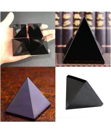 Natural Crystal Rough Pyramid Crystal Black Natural Obsidian Quartz Crystal for Home Decor Beautiful Lustrous Surface Stones and Crystals Crafts - Buy Online on GoSupps.com