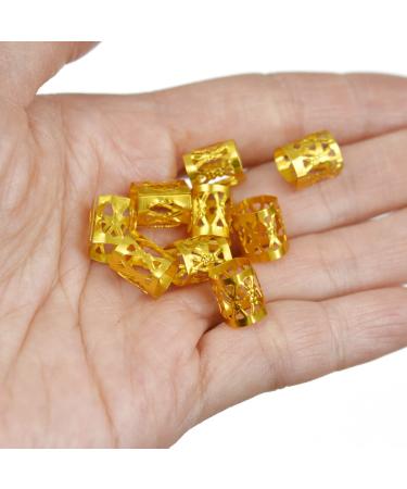 Dreadlocks Beads 50-Count Gold Aluminum Metal Cuffs for Women and Girls - Hair Braiding Accessories - Buy Online on GoSupps.com