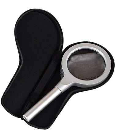 Magnifying Glass with Light 10X 20X Magnification Lightweight Handheld Magnifying Glass for Reading Inspection Hobbies Crafts Magnifier/Silver Comfortable Anniversary - Buy Online on GoSupps.com