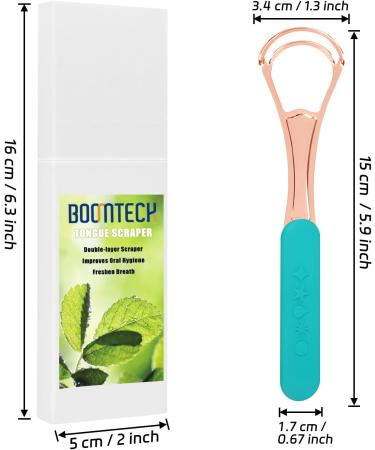 Stainless Steel Tongue Scraper 2 Pack - Gold Tongue Cleaner for Fresh Breath - Surgical Grade Metal Oral Care Kit with Travel Case for Adults - Buy Online on GoSupps.com