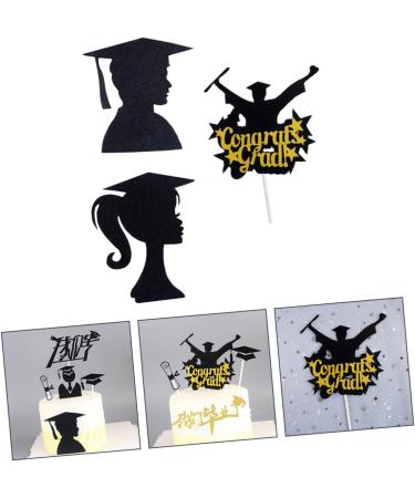 Vaguelly 60 Pcs Insert Card Birthday Party Treat Picks Party Supplies Graduation Grad Cap Cupcake Topper Cake Decoration Picks Food Decor Cake Insert Topper Decorations Birthday Cake Paper - Buy Online on GoSupps.com