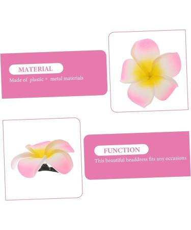 DRESSOOS 1pc Floral Decorations Plumeria Hair Pin Wedding Headpiece for Bride Hawaii Decor Flowers Decoration Flower Decorations Hawaiian Hair Flower Bridal Headdress Pink Miss Comb Pearl - Buy Online on GoSupps.com