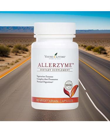 Young Living Allerzyme - 90 ct Dietary Supplement Capsules - Vegetarian Enzyme Complex with Tarragon and Ginger Premium Essential Oils for Digestive Support - Buy Online on GoSupps.com