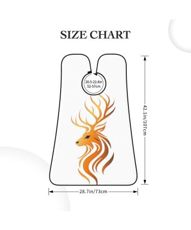 Golden Deer Head Logo Print Beard Bib Apron | Non-Stick Hair Catcher for Men | Perfect Shaving Gift | One Size Black - Buy Online on GoSupps.com