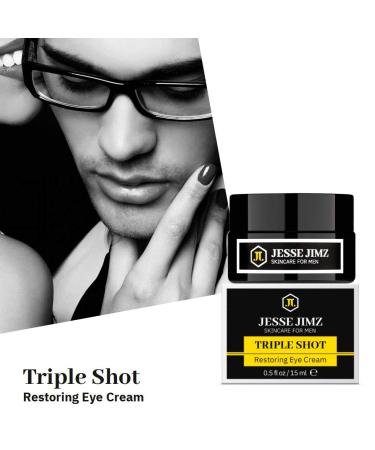 Triple Shot Restoring Eye Cream for Men - Anti-Aging Eye Balm for Fine Lines Puffiness Dark Circles & Undereye Bags | Worldwide Shipping - Buy Online on GoSupps.com