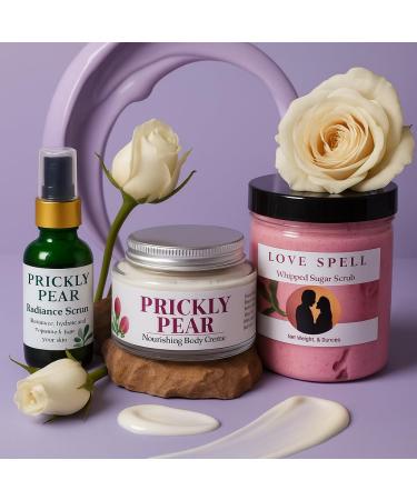 Nature Skin Shop Self-Care Gift Box - 3 Full-Size Products - with Prickly Pear Serum Body Creme & Sugar Scrub - Natural Skincare Set for Women - Perfect for Birthday Holiday & Thank You - Buy Online on GoSupps.com