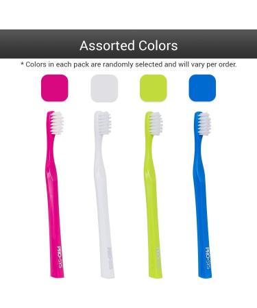 PRO-SYS Adult Tapered Soft Toothbrush (Colorful 4-Pack) - ADA Accepted - Buy Online on GoSupps.com