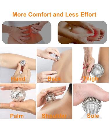 Hedgehog Massage Ball Set - 2PCs 47mm Magnetic Acupressure Balls for Trigger Point & Foot Massage | International Shipping - Buy Online on GoSupps.com