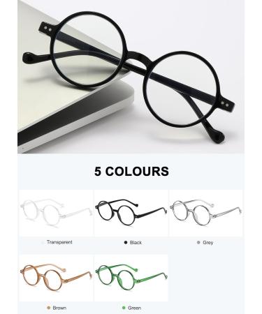 Abetos Retro Blue Light Filter Glasses for Men & Women - Modern Round Anti-Blue Light Reading Glasses - 1.5x Visual Aid - Buy Online on GoSupps.com