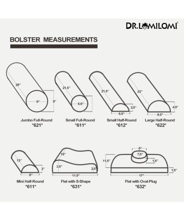 DR.LOMILOMI Mini Half-Round 611 Black Massage Bolster Pillow - Premium Support for Relaxation and Pain Relief - Buy Online on GoSupps.com