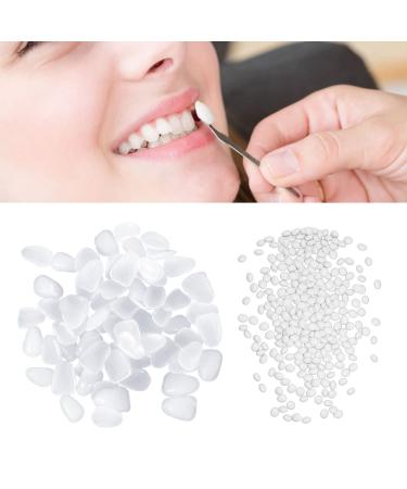 Fake Teeth, Tooth Repair Kit for Temporary Fixing The Missing & Broken Teeth, Filling The Gap(60Pcs, White) 60 Count(Pack of 1)