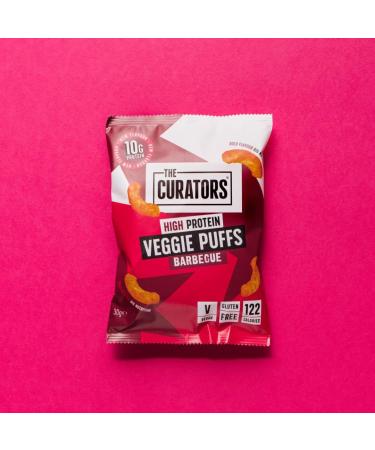 THE CURATORS High Protein Veggie BBQ Puffs Multipack Crisps 30g (20 Packs) 10g Plant Protein Vegan Gluten Free Barbecue - Buy Online on GoSupps.com