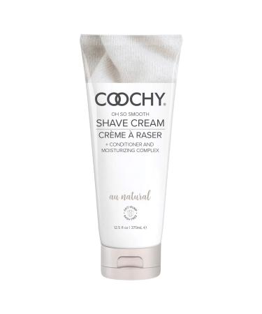 Coochy Rash-Free Shave Cream | Conditioner & Moisturizing Complex | Ideal for Sensitive Skin, Anti-Bump | Made w/ Jojoba Oil, Safe to Use on Body & Face | Au Natural (Fragrance-Free) 12.5floz/370mL 12.5 Fl Oz (Pack of 1) A