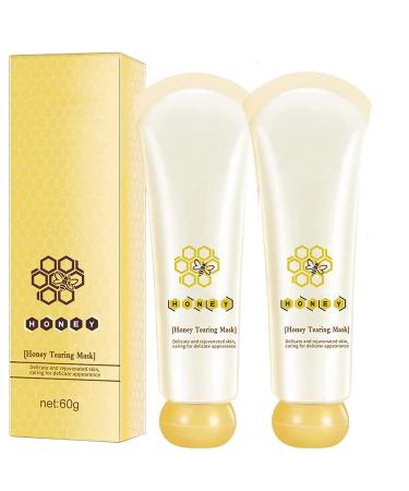 S SOORIYAN Honey Mask Honey Tearing Mask Oil Control Blackhead Remover Honey Tearing Peel Mask Off Dead Skin Clean Pores Peel Mask Dead Skin (2PCS)