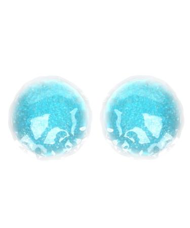 TITADONG Hot Cold Compress Eye Pad 1 Pair Eye Hot Cold Treatment Pack Blue Round Swelling Eye Strain Relief Cooling Ice Gel Eye Pack for Men Women
