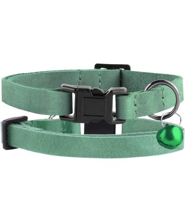 Murom Breakaway Leather Cat Collar with Bell | Adjustable and Soft Kitten Collar in Pink, Brown, Blue, Green, Red - Buy Online on GoSupps.com