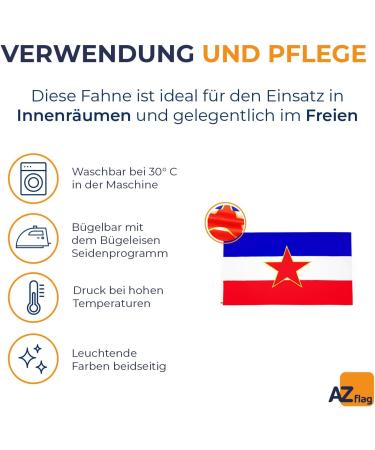 AZ FLAG Yugoslavia Flag 150x90cm - High Quality Yugoslavian Flag - Premium International Shipping - Buy Online on GoSupps.com