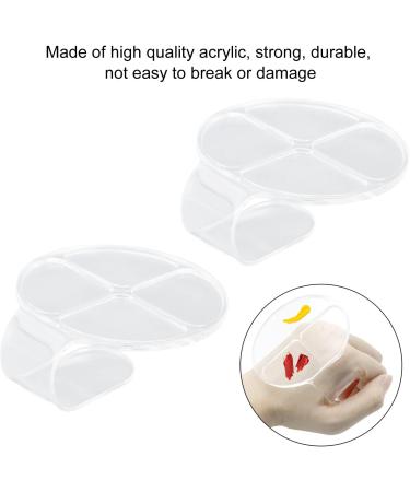 Nail Art Palette Multi-Purpose Use Sturdy Durable Handle Design Nail Polish Palette Easy to Use Acrylic Lip Gloss Material - Buy Online on GoSupps.com