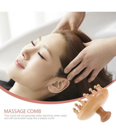 Plafope Beech Wood Massage Comb Scalp & Head Massage Tool | Wide Tooth Design for Relaxation & Stress Relief - Buy Online on GoSupps.com