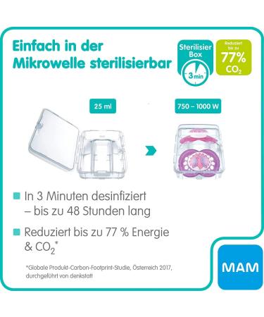 Buy MAM Skin Soft Silicone Pacifier Set for Newborns (0-2 Mo) - Includes Sterilizer Box & Pacifier Band | Extra Small Size - Shop Internationally! - Buy Online on GoSupps.com