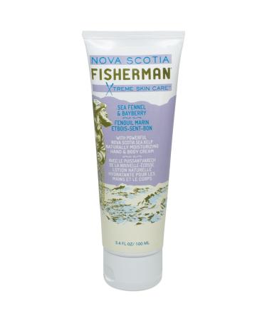 Nova Scotia Fisherman-Hand and Body Cream Naturally Moisturizing Vegan Friendly Cruelty-Free with Nova Scotia Sea Kelp No Artificial Ingredients Plant-Based Body Care(Sea Fennel and Bayberry 3.4 oz.)