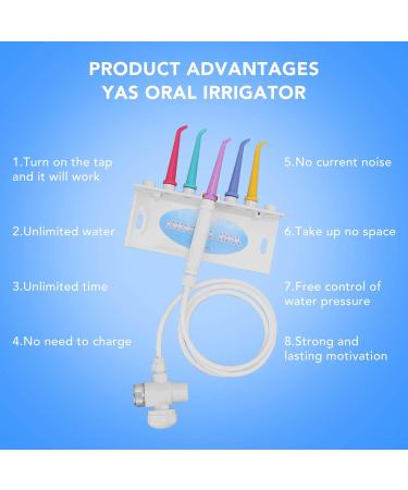 Non-Electrical Oral Shower Faucet - 5 Colors | Safe Tooth Care Jet Tips for Effective Cleaning - Buy Online on GoSupps.com