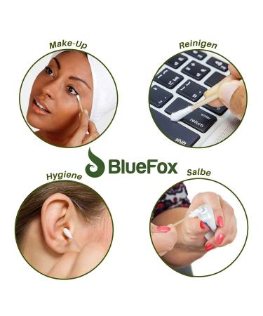 Bluefox Bamboo Cotton Swabs - 800 Biodegradable Vegan Ear Sticks | Eco-Friendly Q Tips | Sustainable Cotton Buds Plastic-Free & Compostable - Buy Online on GoSupps.com