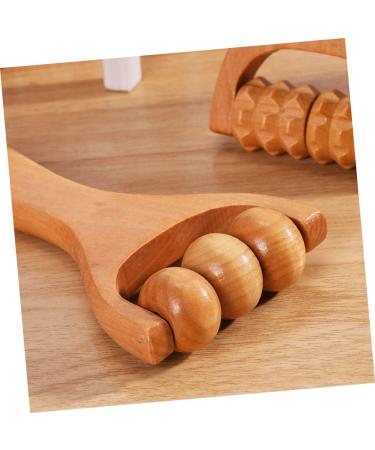 Lurrose 2-in-1 Handheld Roller Massage Device - Foot & Neck Trigger Point Wood Roller for Relaxation - Best Massage Accessories Online - Buy Online on GoSupps.com