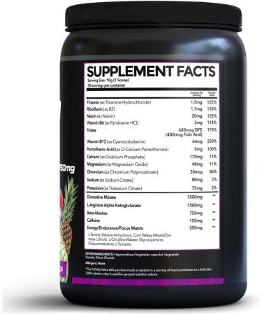 PrimeGENIX Nitric Pump Pre Workout Powder for Men & Women 30 Servings Fruit Punch, No Bloating Formula with Dicreatine Malate, Arginine AKG, Beta-Alanine & B-Vitamins for Energy, Strength & Focus - Buy Online on GoSupps.com