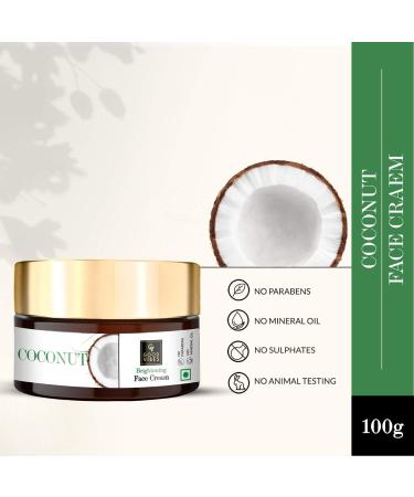 Good Vibes Coconut Brightening Face Cream - Hydrating Lightweight Moisturizer for All Skin Types | Paraben & Sulfate Free (100g - Buy Online on GoSupps.com