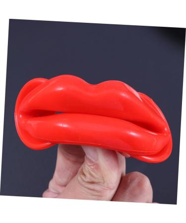 2 Pcs Silicone Lips Mouth Stretcher - Muscle Massager & Slimmer Trainer | Red Color | Enhance Your Face Contour - Buy Online on GoSupps.com