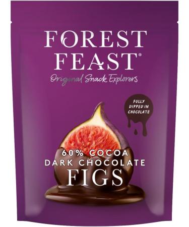 Forest Feast Belgian Dark Chocolate Mountain Figs 140g Bag - Luxury Chocolate Coated Fig Snack - 60% Belgian Dark Chocolate- Vegan Gluten Free Palm Oil Free Dark Choclate - Buy Online on GoSupps.com