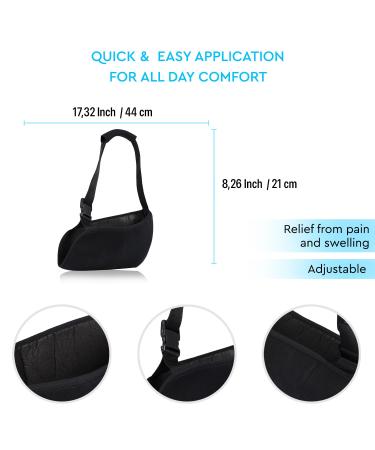 SOLES Arm Sling with Padded Shoulder Strap - Adjustable Support for Adults | Comfortable & Durable | International Shipping - Buy Online on GoSupps.com