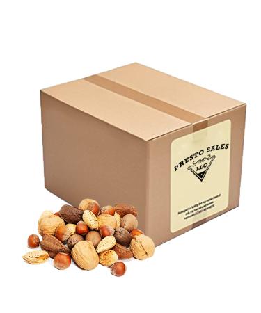 Presto Sales Mixed Nuts in Shell 160 oz | "Fancy", Brazil Nuts, Hazelnuts, Walnuts, Almonds and Pecan | Raw, Fresh, High Protein, All Natural Nuts Mix | Packed in 10 lbs Box 10.0 Pounds