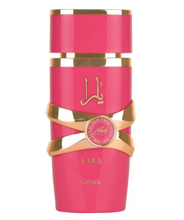Lattafa Yara Candy for Women Eau de Parfum Spray 3.4 Ounce / 100 ml Citrus Musk Fruity Vanilla Amber Wood 3.4 Fl Oz (Pack of 1)