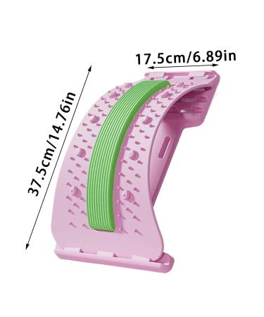 FmtwPhn Back Arch StretcherLumbar Stretcher Ergonomic Corrector Antislip 3 Levels Adjustable For Muscle Relaxation Lumbar Region Exercise Pink - Buy Online on GoSupps.com