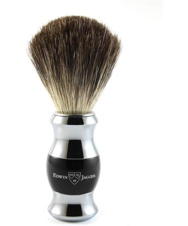 Edwin Jagger 36 Series Ebony Shaving Set - Pure Badger Hair Brush & Mach3 Compatible - Buy Online on GoSupps.com