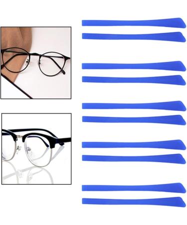 Milageto 10PC Silicone Iron End Earplugs - Non-Slip Soft Covers for Thin Metal Glasses - Cozy Tips for Reading Glasses - Blue - Buy Online on GoSupps.com