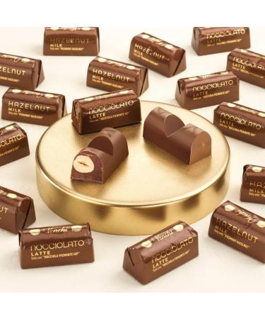 Venchi - Mini Lingot Hazelnut Milk - Chocolate with whole Piedmont Hazelnuts PGI 1 kg - Gluten Free - Vegan - Buy Online on GoSupps.com