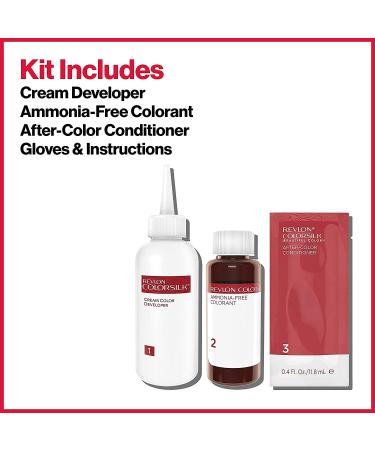 Revlon Colorsilk Permanent Hair Color Dye 41 Medium Brown - Pack of 3 | Ammonia-Free Formula with Gray Coverage, Keratin & Amino Acids - 4.4 Oz - Buy Online on GoSupps.com